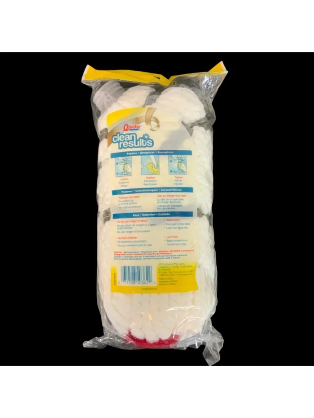 Quickie Clean Results Microfiber Twist Mop Refill White Yarn NEW - Picture 2 of 2